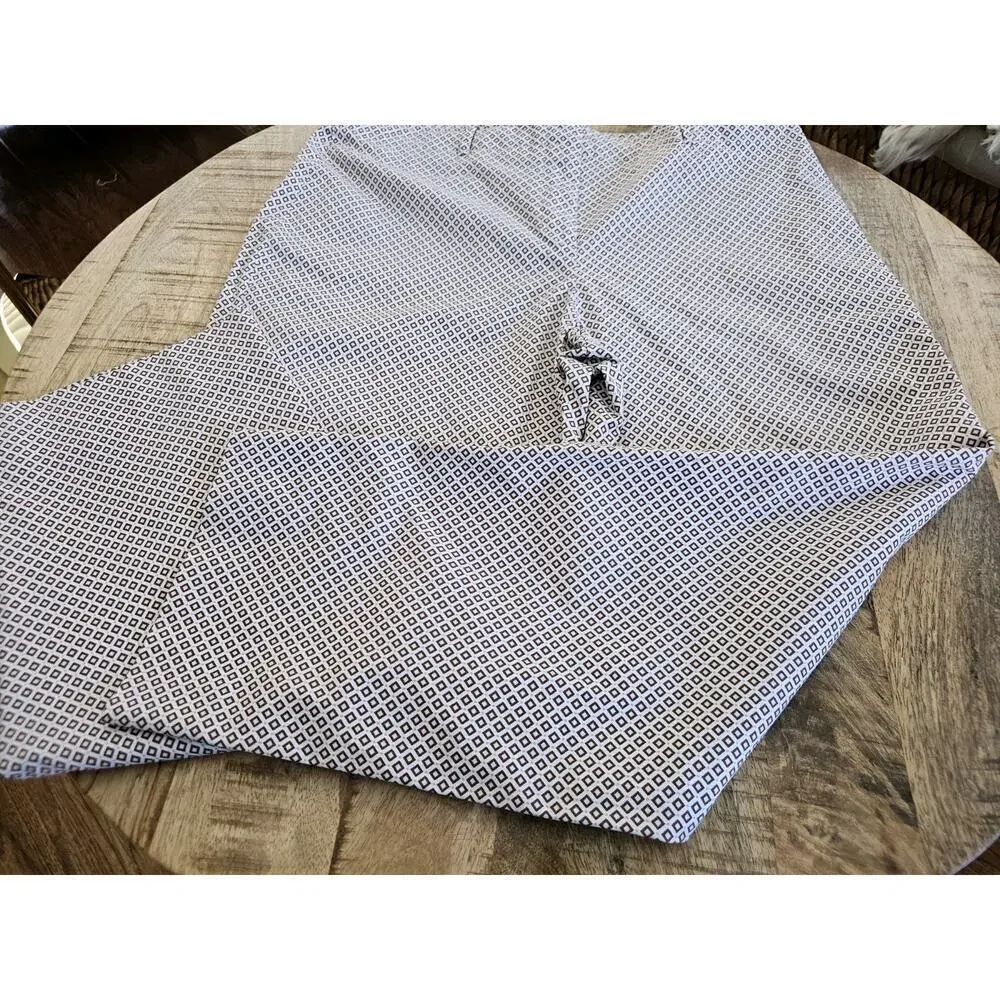 TALBOT'S Brown Beige ARGYLE Diamond CROPPED Dress Pants STRETCH Women's 14P EUC - Picture 3 of 11